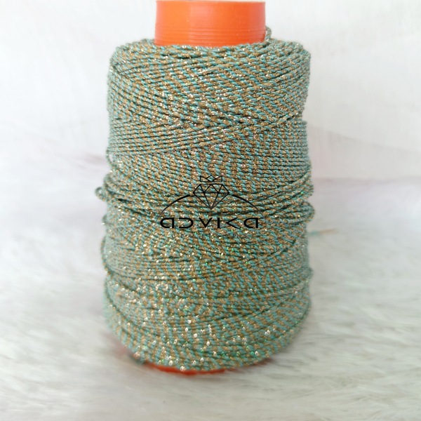  green colour jari lace