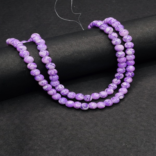 Colored Textured Marble Beads 8 mm 15