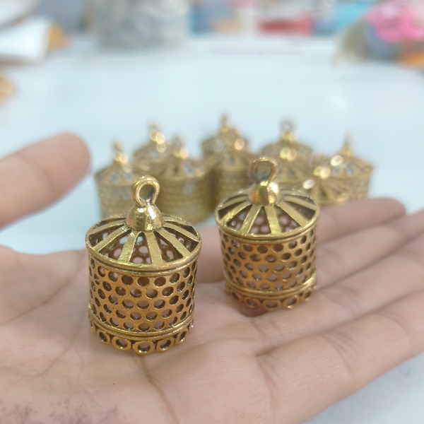 Golden oxidised Jhumka 25