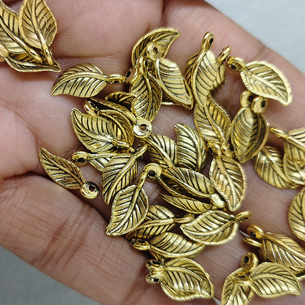 Decorative Metal Leaf Charm