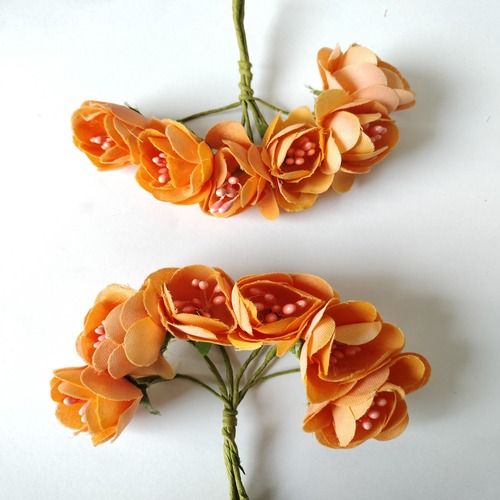 Orange Fabric Flower