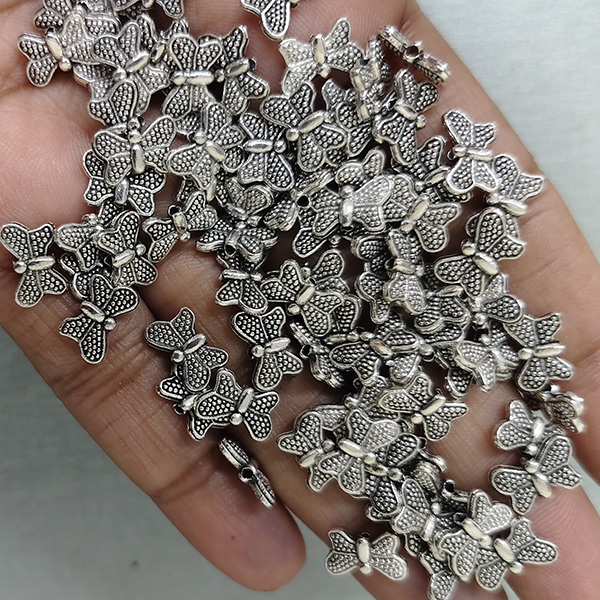 Oxidised Butterfly Bead 01