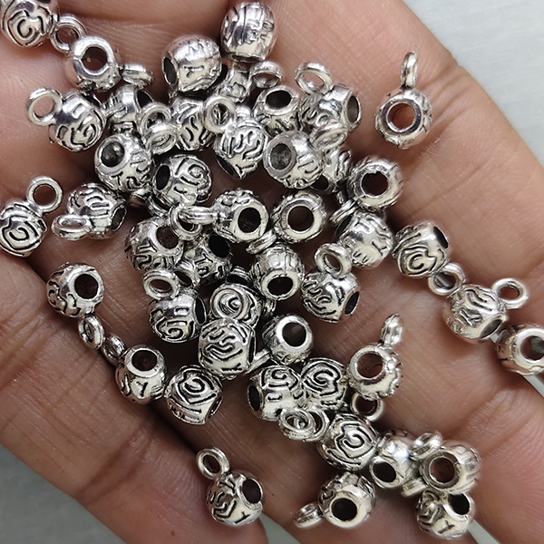 Oxidised Noiseless Ghungroo Charm