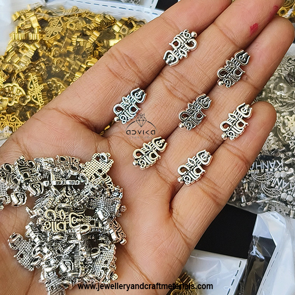 Oxidized Metal shiv charm