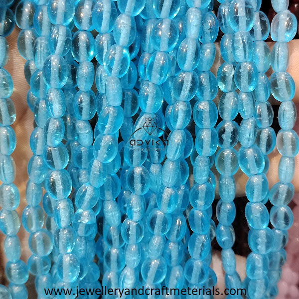 Flat Oval Beads for DIY Jewelry and craft 02