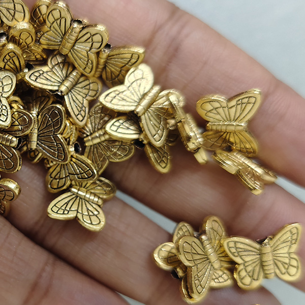 Golden Butterfly Charm bead