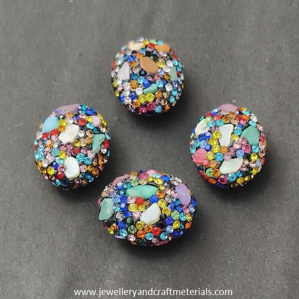 oval pigeon egg crystal bead 