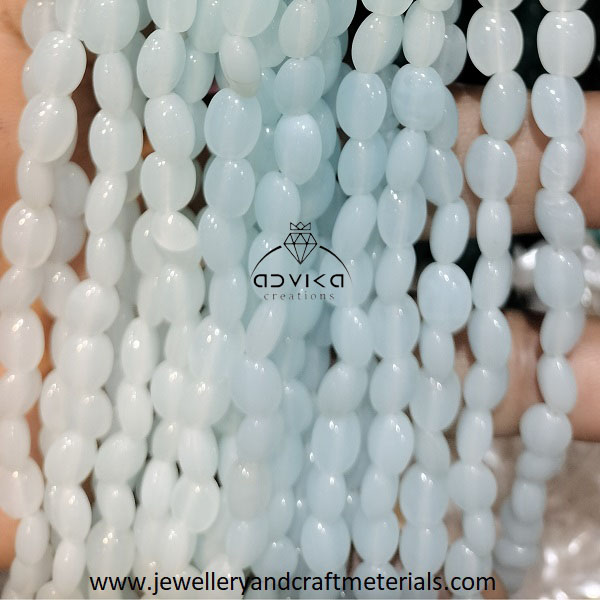 Flat Oval Beads for DIY Jewelry and craft 04