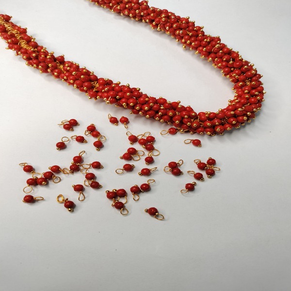 Red color Spacer Beads Loreals (Jewelry Supply)