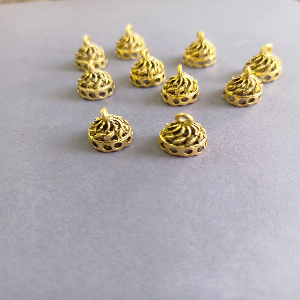 golden oxidised jhumka 01