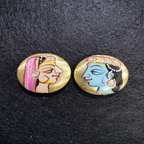 Handpainted Radha Krishna charm