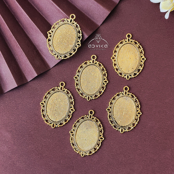 Golden Pendant for resin and bezel