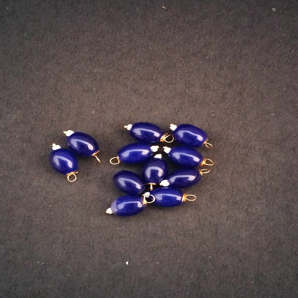 Oval beads Hnaging blue