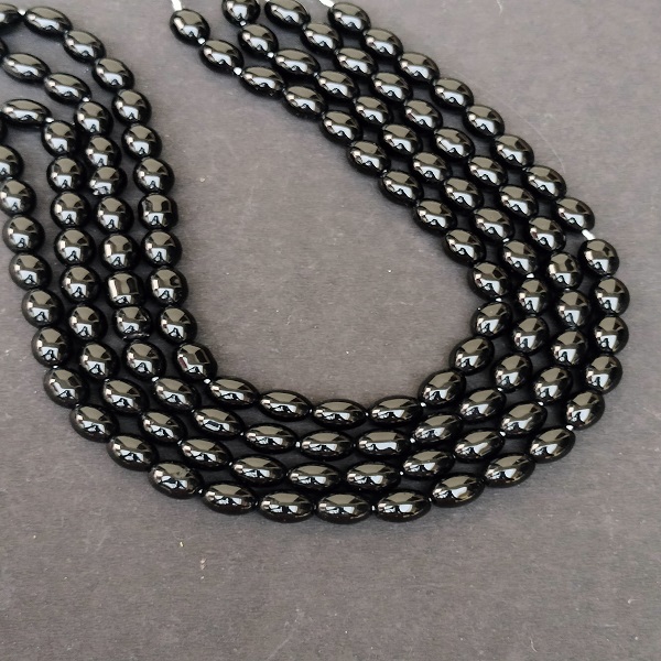Black Oval beads