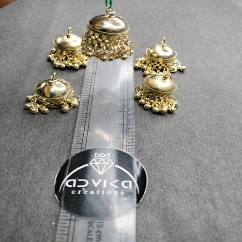 Golden Jhumki With Ghoongroo