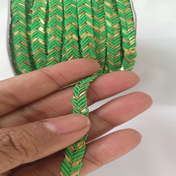  choti lace Dark Green and golden colour