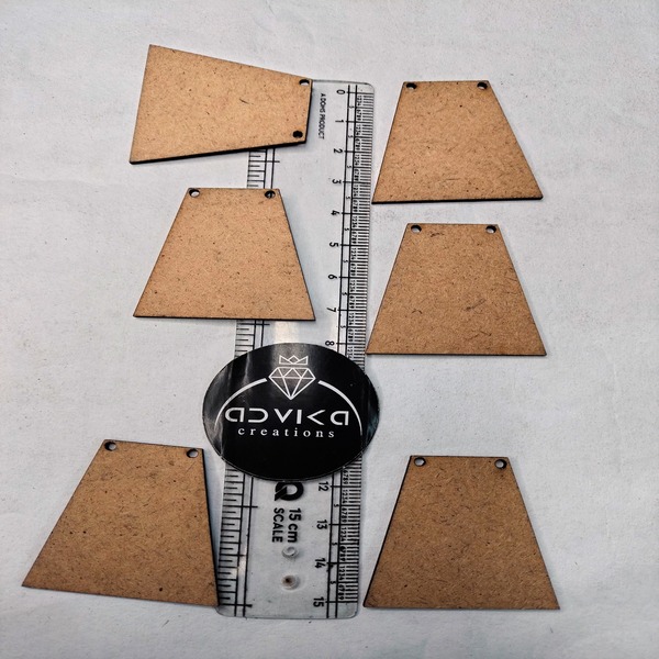 trapezoid sahpe Mdf cutting 4 cm