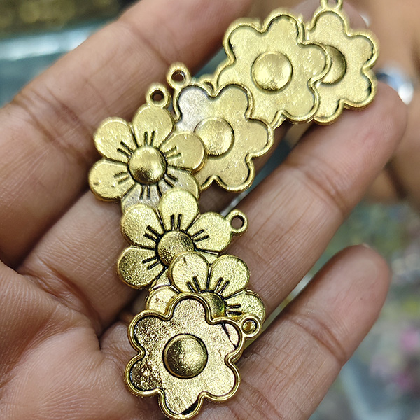 Floral Metal Charm