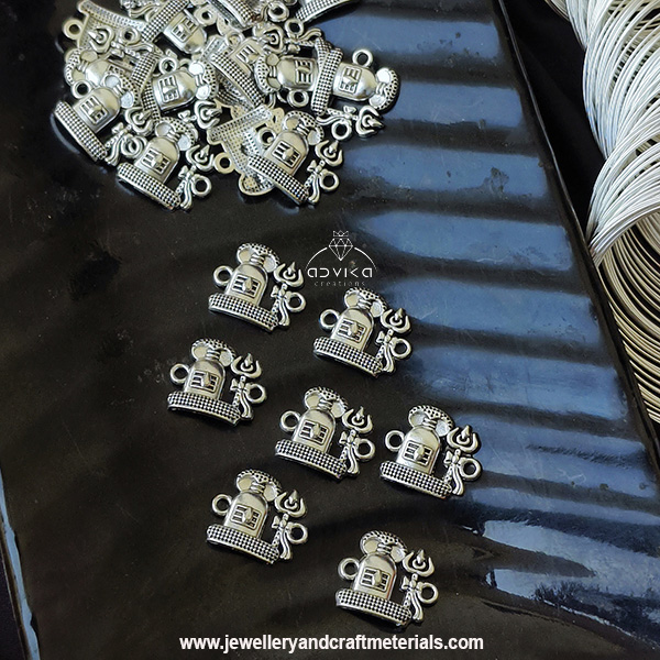 Oxidized Metal Shivling Charm