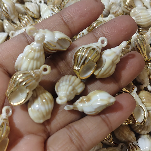 Shankh Acrylic Shell Beads