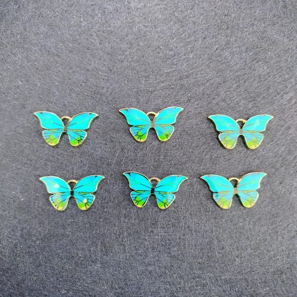 sky blue butterfly charm