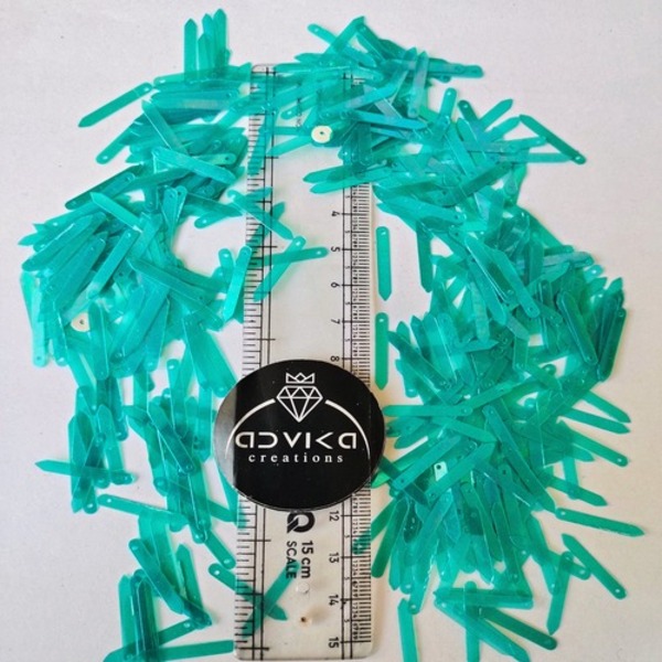 Long rectangular Torquoise Sequins