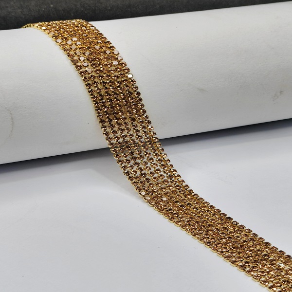 Golden stone chain for jewelry making and embroidery