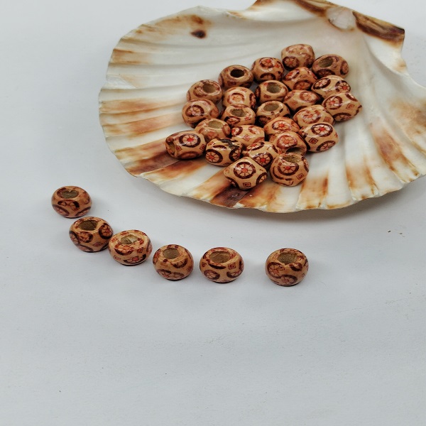 Textured Wooden Beads