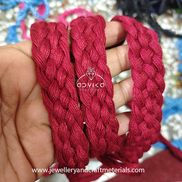 Choti necklace dori DARK RED