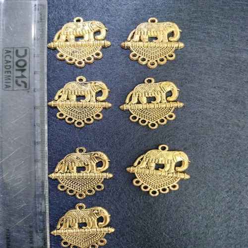 oxidised golden Elephant pendant charm
