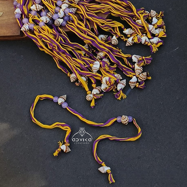 Yellow & Purple Rakhi thread 