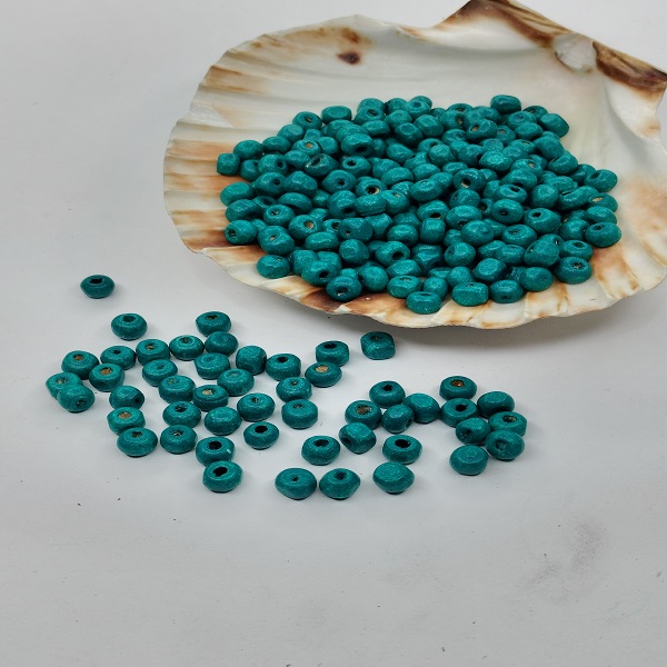 Sea green Wooden Beads