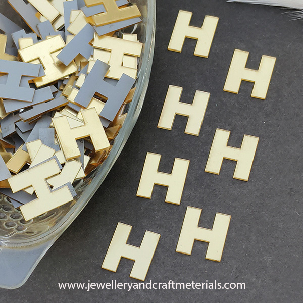 H alphabet 1 inch cutout