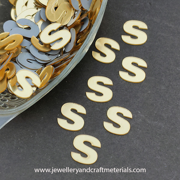 S alphabet 1 inch cutout