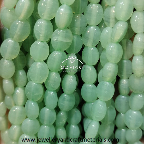 Flat Oval Beads for DIY Jewelry and craft 06
