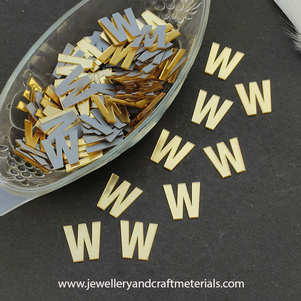 W alphabet 1 inch cutout