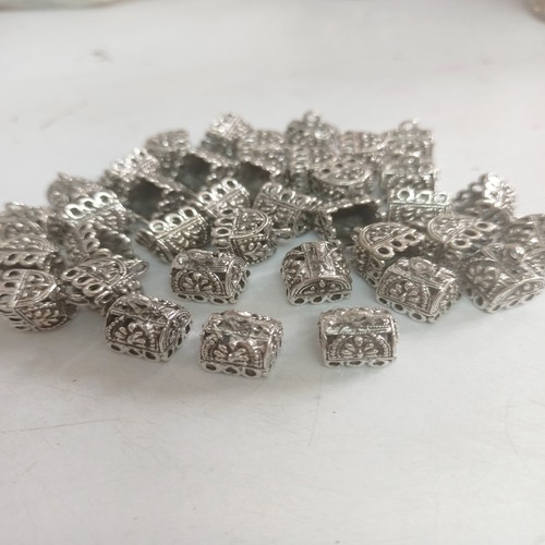 Silver oxidised jhumka 06