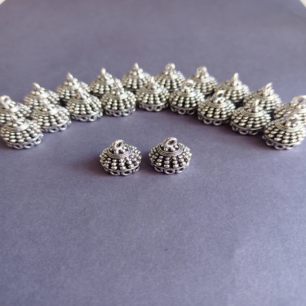 Silver oxidised jhumka 20