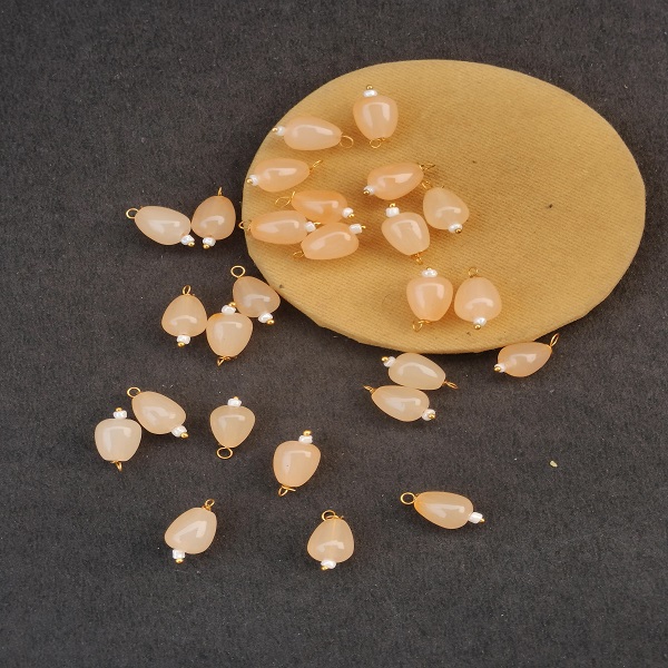 Drop beads Hnaging peach