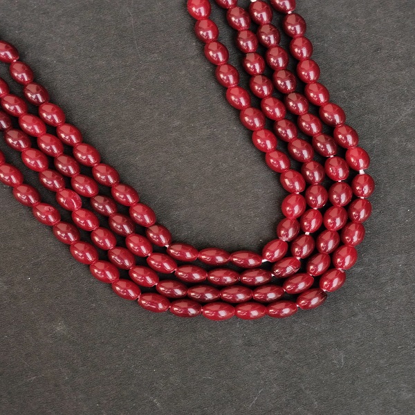 Maroon Oval beads