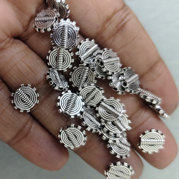 Oxidised Wheel Beads