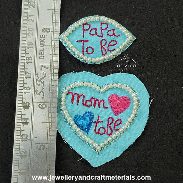 Papa-Mom to Be” embroidered patch 02