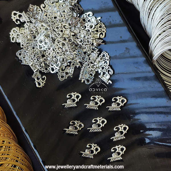 Oxidized Metal Om Charm 02