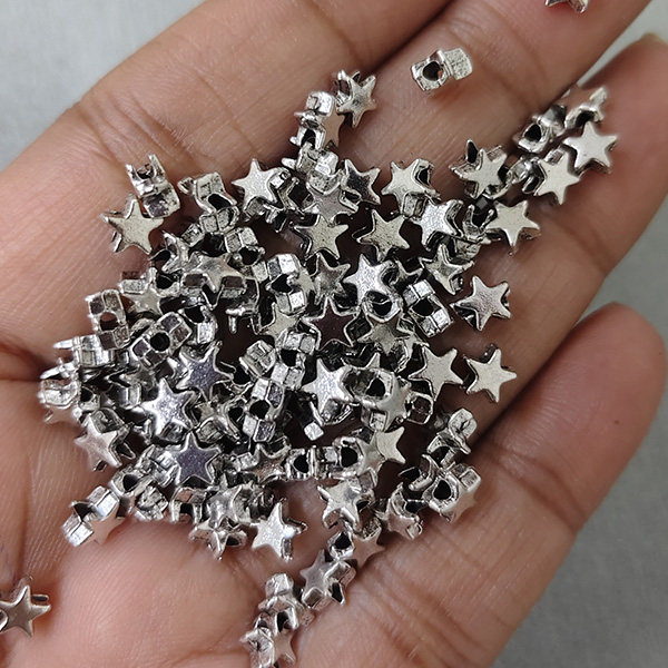 Mini Star Oxidised Beads