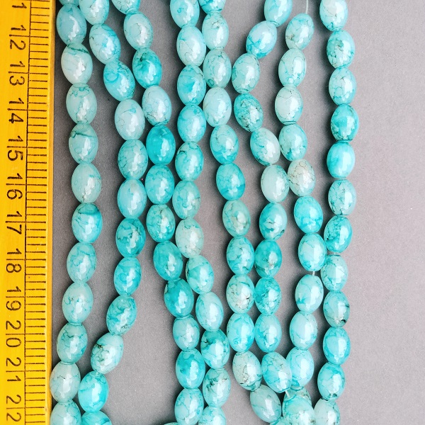 Texture Oval Beads for DIY Jewelry and craft
