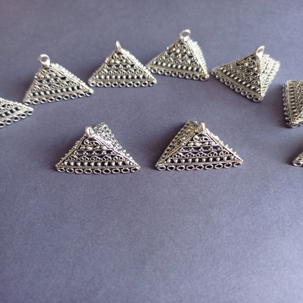 Silver oxidised jhumka 12