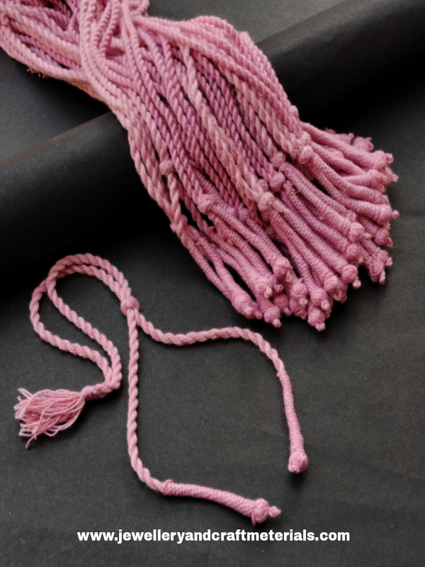 Cotton necklace dori pink 02