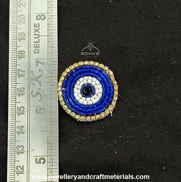 Embroidered Circle Evil Eye Patch