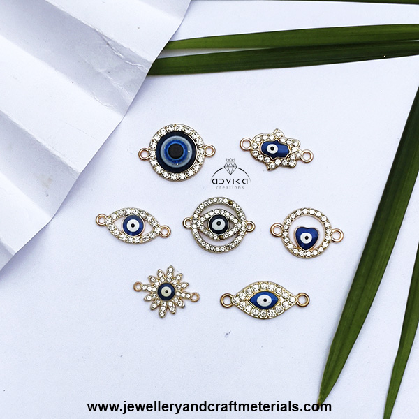Set of 7 Different Evil Eye Charm Combo