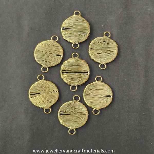 Golden wire framed charm 